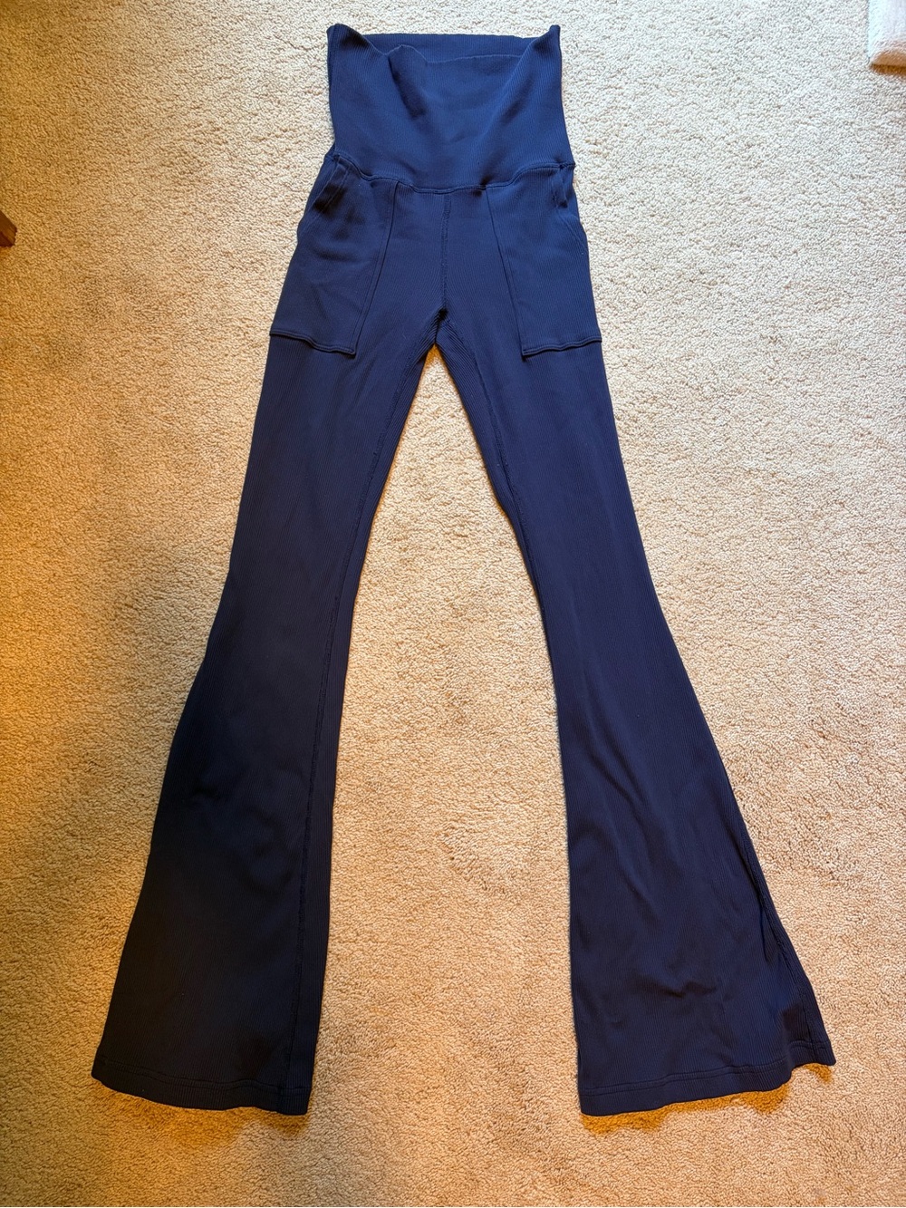aerie Navy High-Waist Flare Leggings